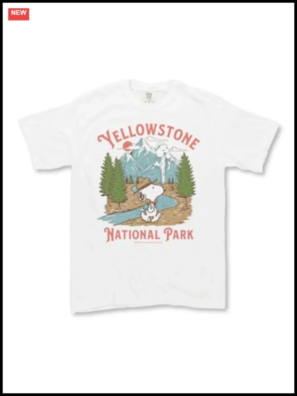100% Ring-Spun Cotton Short Sleeve Graphic T-Shirt Relaxed Boyfriend Fit Snoopy